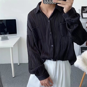 衬衫男长袖潮牌港风休闲痞帅高级感衬衣外套CS323-P38图片