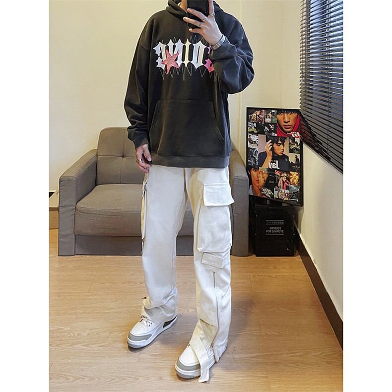 B221 2024秋装新款日系宽松大码工装休闲裤子 LK22050-P60 控78图片