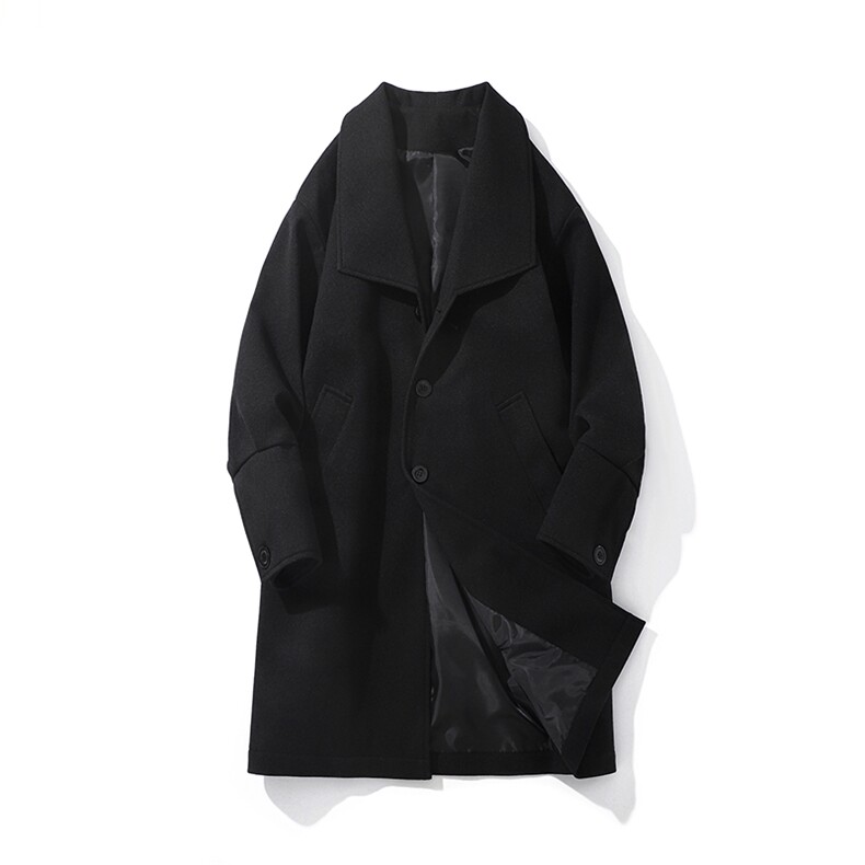 长年大货得物精品】毛呢男大衣男风衣男中长款大码F730-P115白底A,男装风衣,星座401