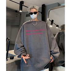 抖音得物供货提供视频秋冬重磅美式麂皮绒圆领卫衣JY324，男装卫衣，电商A486