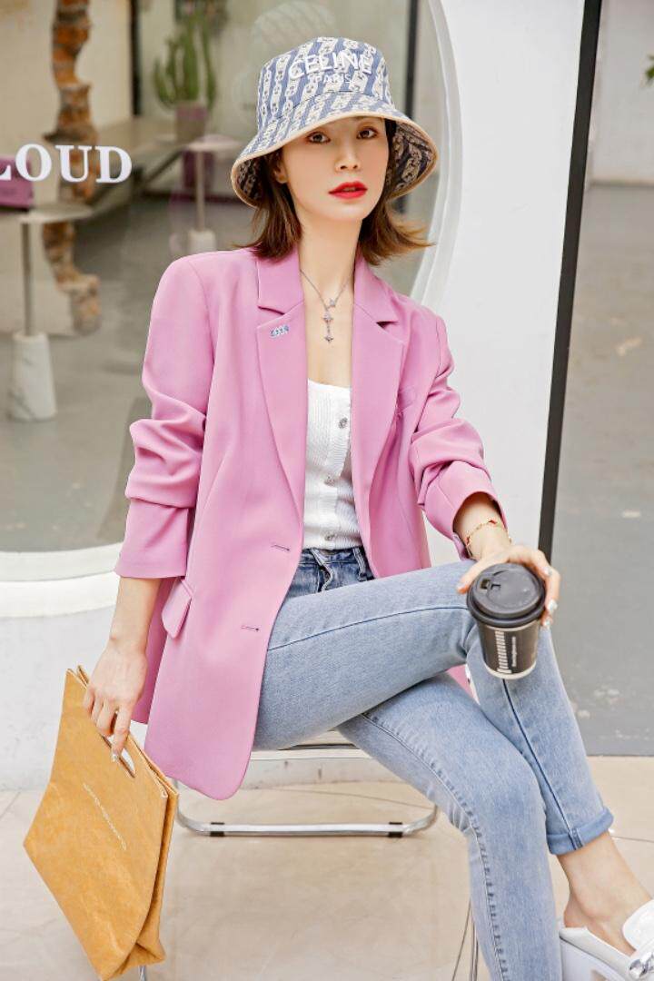 春款韩版潮流衬衣西装外套，女装西装，笛蝶