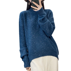 秋冬新款王菲同款豆子纱90%羊毛毛衫宽松显瘦百搭针织衫，女装羊毛衫，科源羊绒