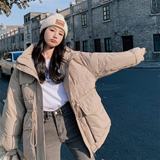 现货工装中长款羽绒服50绒，女装羽绒服，菡迪欧娜