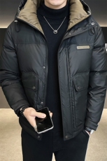 男冬季2025新款短款加厚保暖连帽外套A313-6113-P175，男装棉衣，电商A313