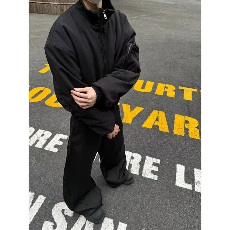 美式高街短款简约工装立领夹克外套JK606-P63图片