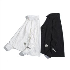 1白底花型衬衫大码M-5XL情侣风七分袖衬衫男QCS7023P45控68，男装衬衫，星座226-2