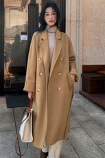 时尚百搭30%羊绒70%大衣简约高级显瘦长款外套，女装羊绒大衣，乾庄羊绒