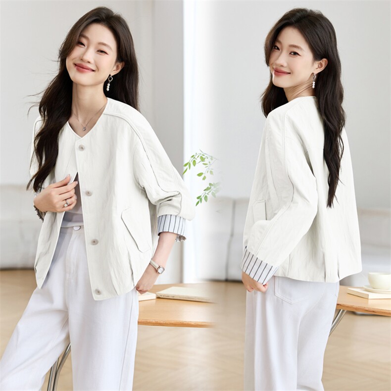 短外套女士短款开衫2025年春秋新款潮韩版气质减龄棒球服女春装,女装短外套,简韵佳