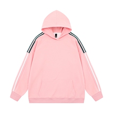 光板得物\唯品二开三条杠撞色拼接插肩袖连帽ins卫衣A71P38，男装卫衣，电商A247