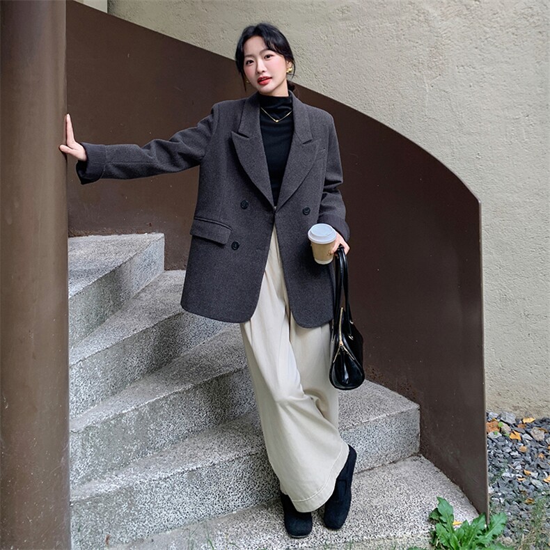 现货呢料夹羽绒西装2C232-155-P255-K368,女装羽绒服,2C232