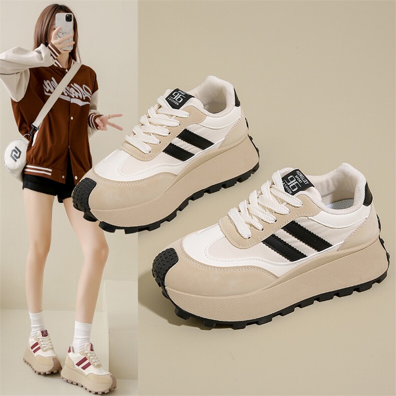 韩版新款阿甘鞋女2025春季学生运动跑步休闲厚底增高鞋，女鞋休闲鞋，电商A223