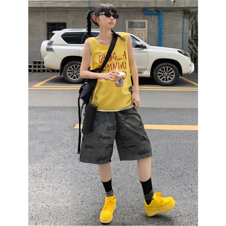 现货夏季迷彩工装宽松阔腿直筒五分休闲短裤男K5916-特P35控59,男装牛仔裤,星座205