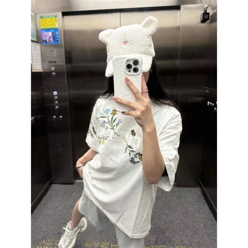 H0535-P35定点刺绣+美式宽松短袖t恤夏季字母上衣，女装T恤，星座617A-2