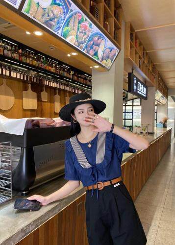 学院风拼接小衫，女装，斐伦缇娜