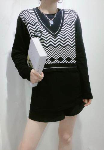 欧版针织拼接假两件，其它，芭娜美纳