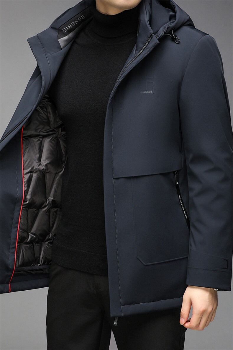 新款冬季脱卸内胆鹅绒羽绒服男冬装拆卸帽爸爸装GSNA2164-P380，男装羽绒服，电商B212（原钱塘6029）