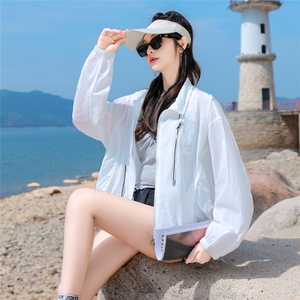 时尚防晒衣女2025新款夏季宽松显瘦百搭休闲轻薄外套女短款小个子图片