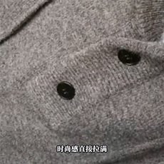 重磅秋冬装北极绒开衫毛衣美式复古休闲慵懒风针织衫加厚连帽外套，男装针织衫/毛衣，电商A486