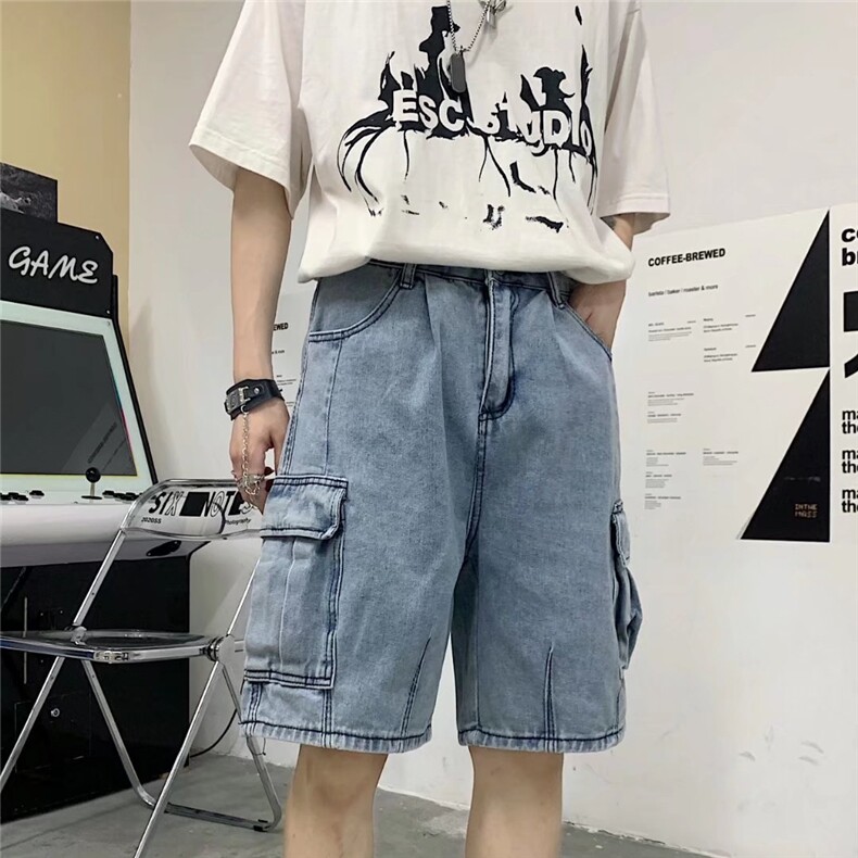 潮流时尚夏季牛仔短裤工装裤K7033P38,男装牛仔裤,星座1116-2