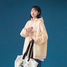 中性风C316WY699P68秋冬情侣装男女款刺绣加绒加厚卫衣连帽套头，男装卫衣，电商C316