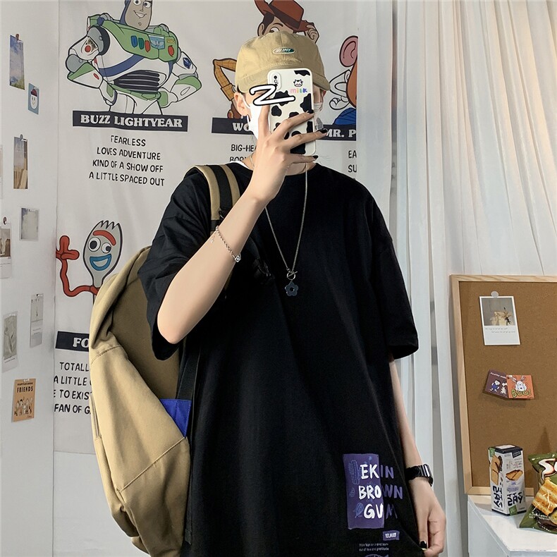 1图案已注册港风日系休闲情侣大码5XL风短袖T恤7006特P18控39,男装T恤,星座226-2