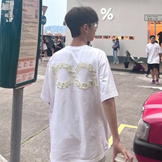 万针全刺绣工艺抖音得物高品质260克重磅纯棉双纱美式高街短袖T恤，男装T恤，电商A486