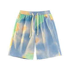 特批22渐变抽绳短裤男夏季新款宽松休闲潮流百搭短裤DK003P-22，男装牛仔裤，电商A128