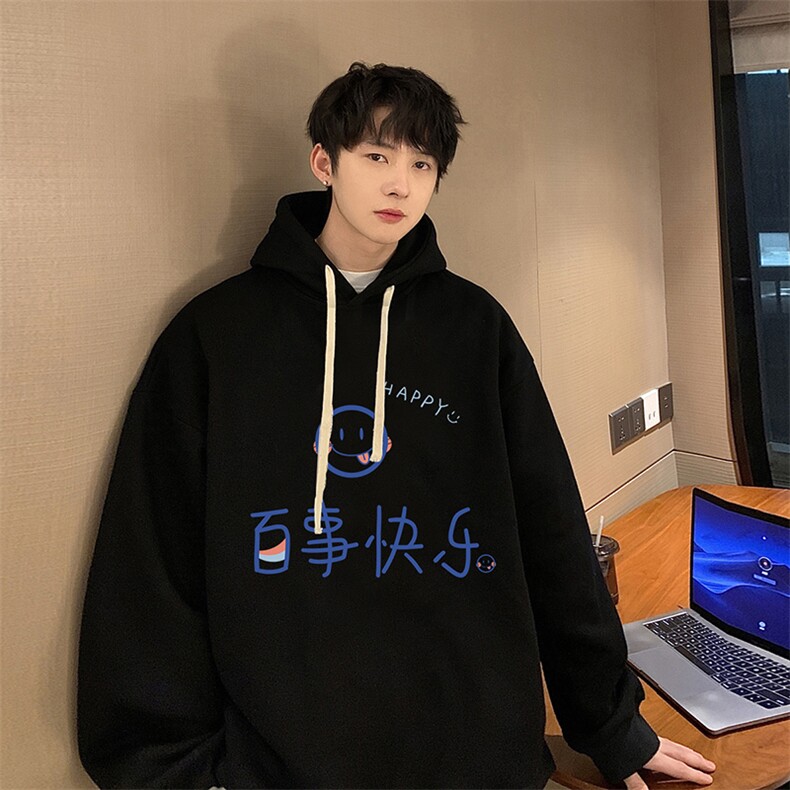 纯棉连帽卫衣男大码运动帽衫宽松薄WY2183-P35,男装卫衣,电商A040