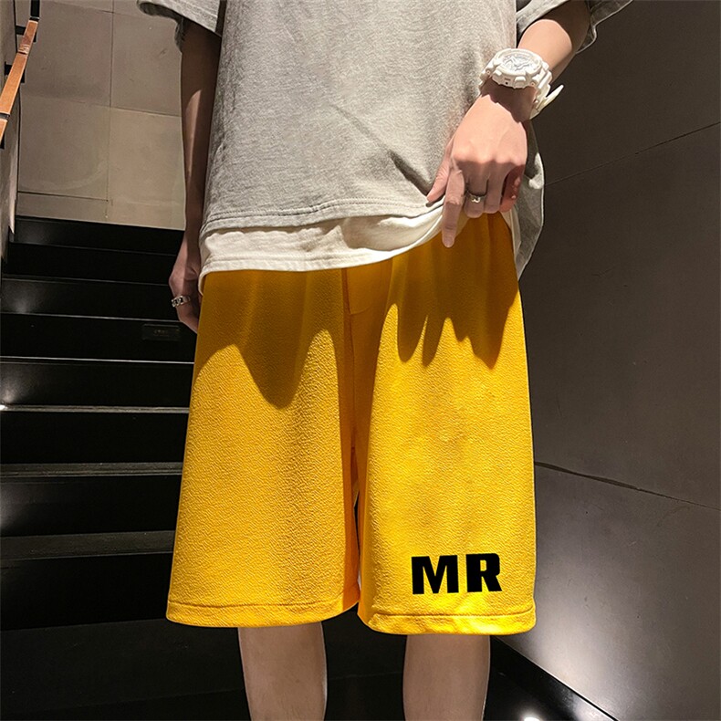 MK37253-P15冰丝短裤男士大码宽松休闲五分裤男运动中裤,男装休闲裤,电商A040
