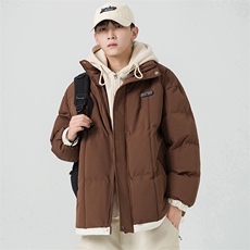 连帽假两件棉衣男冬季棉服贴标休闲棉袄潮流外套A266-WMY2311-P75，男装棉衣，电商A266