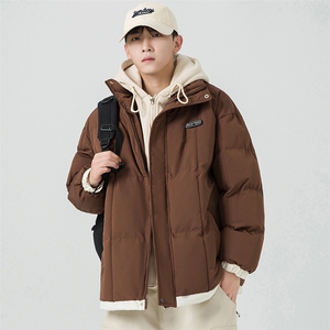连帽假两件棉衣男冬季棉服贴标休闲棉袄潮流外套A266-WMY2311-P75图片