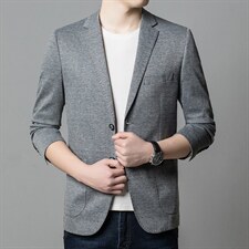 BGW305男式秋冬2023新款西装男针织西服外套修身商务休闲男P145,男装西服,电商B360