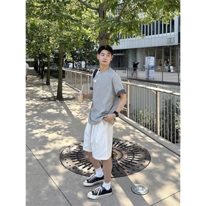 原版做工翻边格子纯棉240克短袖ZX0296-特批40图片