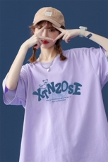 2024夏季中性风学生短袖t恤男印花纯棉宽松416B-1-DT250-P25限38，男装T恤，星座416B-1