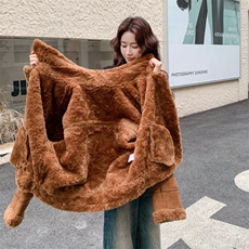 有货三颗扣皮毛一体外套2C090-8979-P215-K328，女装棉衣/棉服，2C090