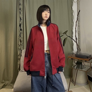 抖音得物高品质 美式高街重磅结构设计拼接织带立领卫衣外套 CM42图片