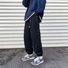 K3179-P55春装潮牌美式工装裤子男女宽松阔腿裤情侣束脚休闲裤子，男装休闲裤，电商A009A（原A058A）