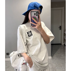 万针全刺绣工艺抖音得物高品质260克重磅纯棉双纱美式高街短袖T恤图片