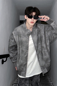 高品质 设计感pu皮结构夹克外套男 CP96-特p75图片