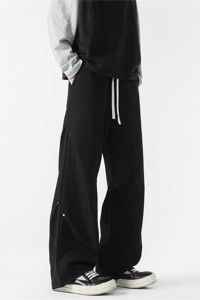 8XL-M秋冬美式冲锋裤子男士潮牌阔腿裤加厚直筒宽松长裤K9178P58,男装休闲裤,电商D206-1