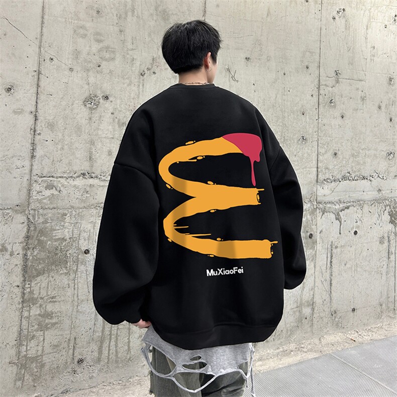 抖音供货、复合重磅360克现货圆领卫衣宽松D223A-YL2334-特P28,男装卫衣,电商019-1
