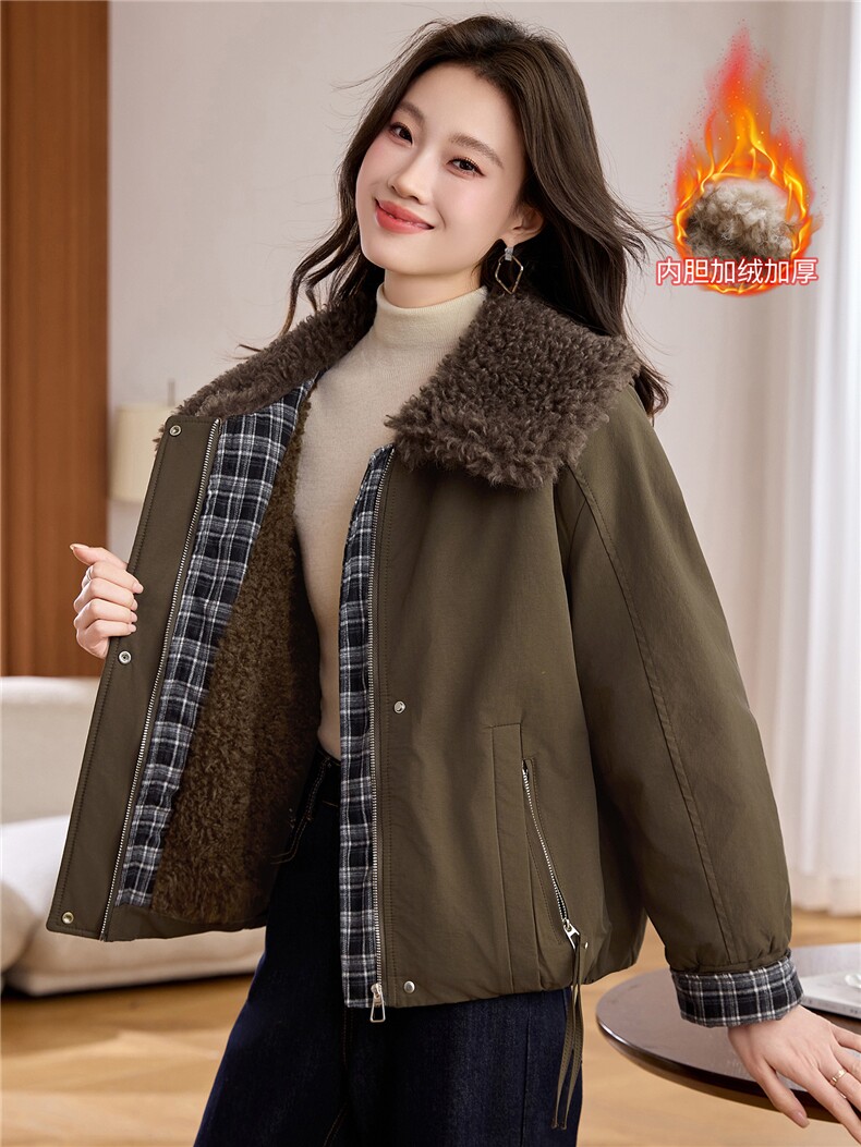 现货！现货！2025冬季新款加绒加厚棉衣棉服女,女装棉衣/棉服,以桐