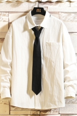 LC42099-P45痞帅领带长袖衬衫男士大码dk制服男jk衬衣男，男装衬衫，电商A040A