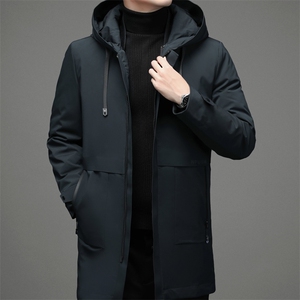 冬季新款连帽羽绒服男装保暖灰鸭绒外套中年爸爸装YLCE8528-P335图片