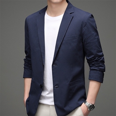 春季2023年口袋中老年上衣单排扣翻领长袖时尚西服YYA6629920，男装西服，钱塘6003（原4033）