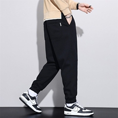 休闲裤男款宽松运动卫裤男士秋冬加绒加厚束脚裤Z2351-P45加绒P52，男装休闲裤，星座509