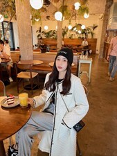 洋气小香风格纹衣压缩保暖服外套，女装棉衣/棉服，M.W 嫚维