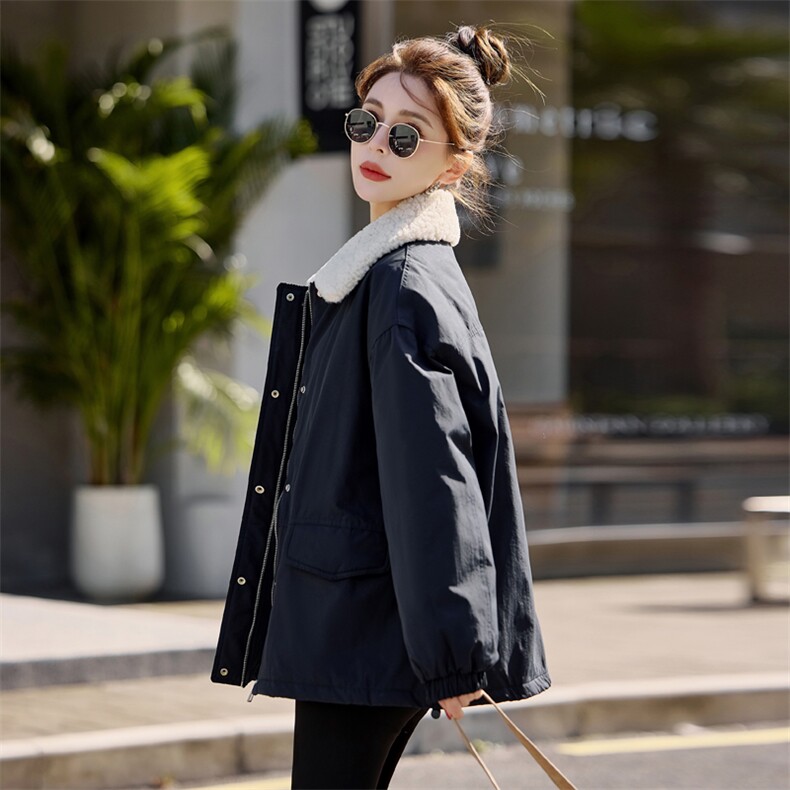 小个子毛领加厚羽绒服女士2025年冬新款韩版休闲宽松学生保暖外套,女装羽绒服,意芙