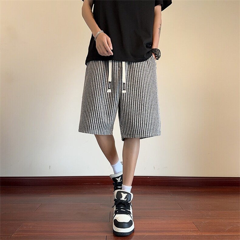 短裤男夏季美式复古拼接五分裤潮牌宽松大码XZ102B-1DK2593特批25,男装牛仔裤,星座102B-1