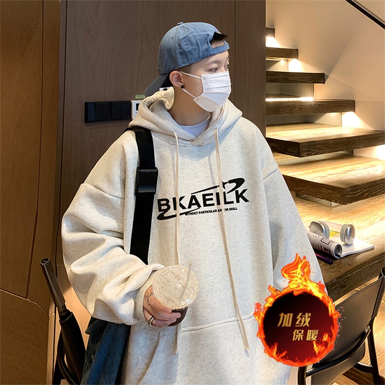 500克重磅冬季美式加绒加厚卫衣外套DL1720常规特P35加绒特40,男装卫衣,电商A486